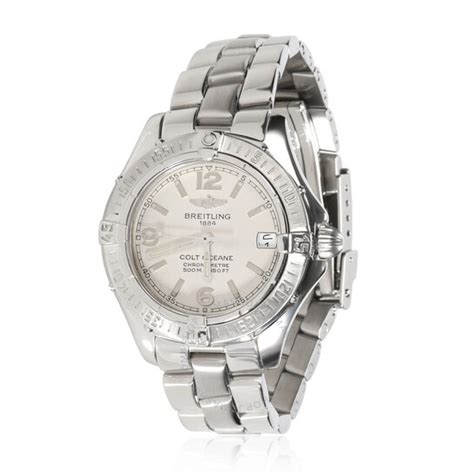 breitling a77350 silver|Breitling Pre.